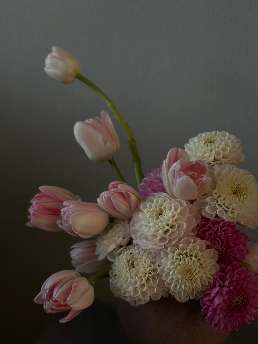 Tulpen und Dahlien